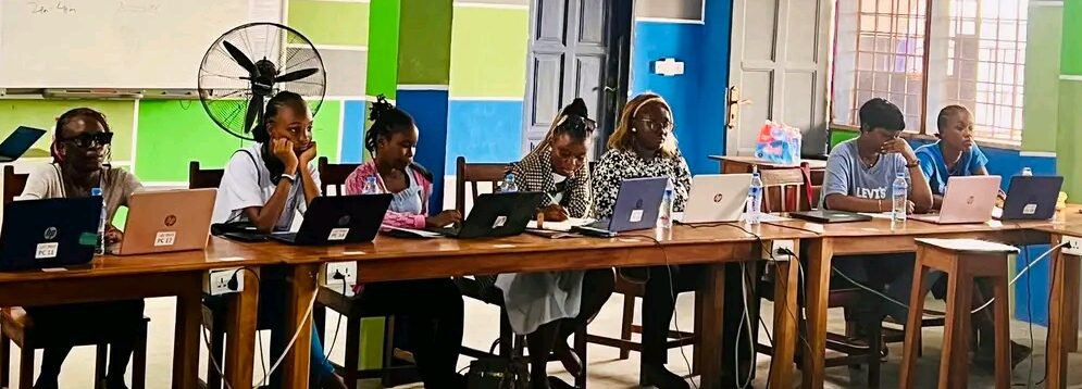 Youth learning digital skills